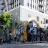 a building with a mural